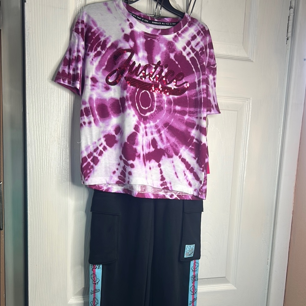 Justice Purple Tie-Dye T-Shirt